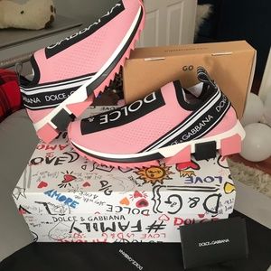 dolce and gabbana pink sneakers